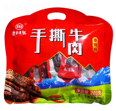 老川東201g手撕牛肉香辣味休閑食品