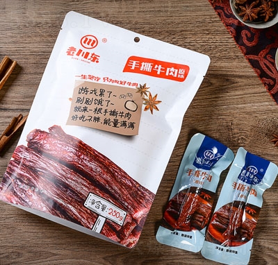 老川東250g手撕牛肉原味休閑食品