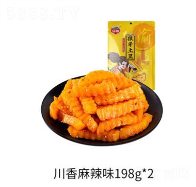 綠盛一城一味狼牙土豆198g2麻辣零食休閑蔬菜小吃香辣土豆片即食