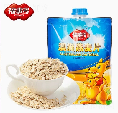 福事多純燕麥片500g原味即食早餐食品沖飲速食代餐