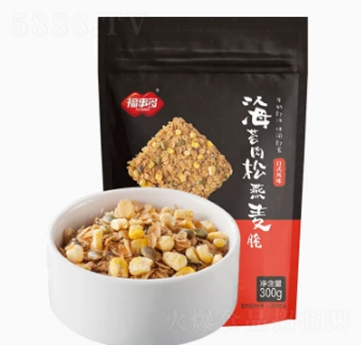 福事多烘焙堅果谷物圈燕麥片脆300g沖飲即食早餐營養(yǎng)代餐海苔