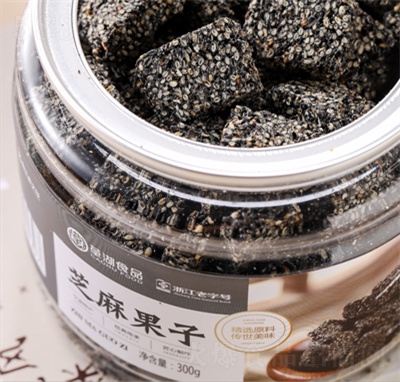 草湖芝麻果子罐裝300g酥類點(diǎn)心休閑食品