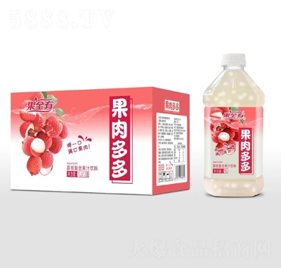 果全有果肉多多水果飲料荔枝汁1L×12瓶