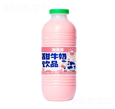 優(yōu)樂多甜牛奶飲品草莓味450ml