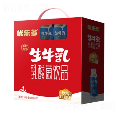 優(yōu)樂多生牛乳乳酸菌飲品原味340ml×10