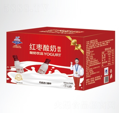歐慕斯紅棗酸奶發(fā)酵酸奶飲品350gX12瓶