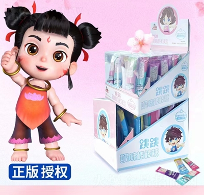 妙趣卡通跳跳奶味棒棒糖糖果玩具糖玩