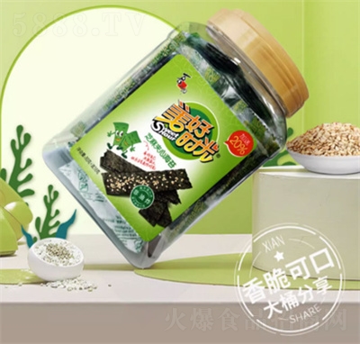 喜之郎美好時光夾心海苔片紫拌飯碎脆即食零食食品招商