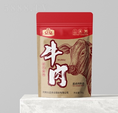 眾品牛肉肉干肉脯鹵味醬牛肉50克