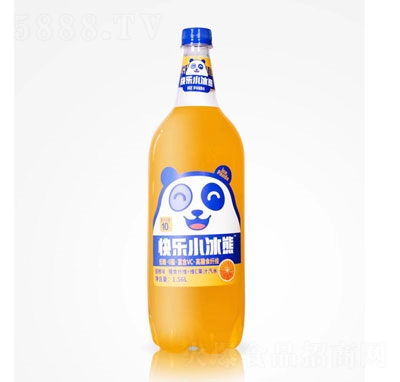 快樂(lè)小冰熊甜橙味膳食纖維+維C果汁汽水1.56L