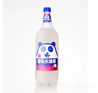 快樂(lè)小冰熊荔枝味膳食纖維+維C果汁汽水800ml