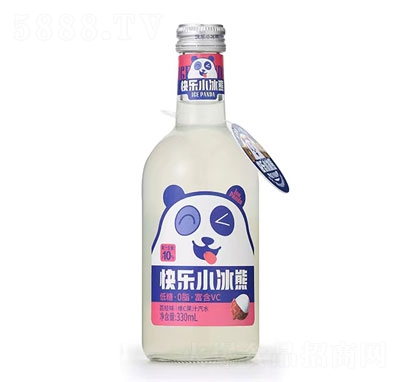 快樂(lè)小冰熊荔枝味維C果汁汽水330ml