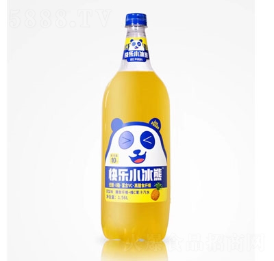 快樂(lè)小冰熊鳳梨味膳食纖維+維C果汁汽水1.56L