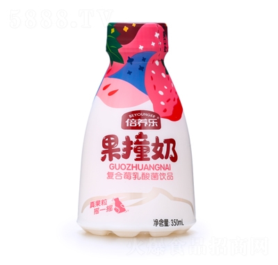 倍養(yǎng)樂果撞奶復合莓乳酸菌飲品350ml