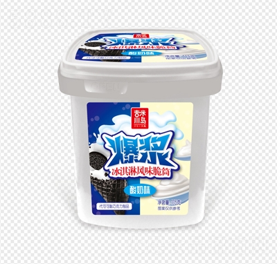 吉米川島爆漿冰淇淋風(fēng)味脆筒草莓味巧克力脆筒餅干休閑零食