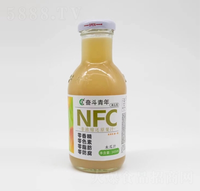 奮斗青年木瓜汁果汁飲料345ml