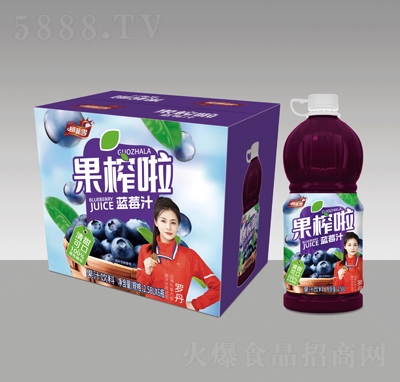 柯菲雪果榨啦藍莓汁果汁飲料2.58LX6瓶