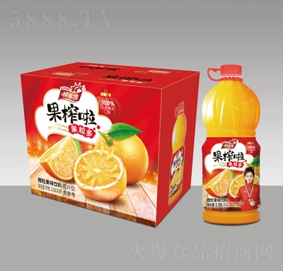 柯菲雪果榨啦果粒多果汁飲料2.58LX6瓶