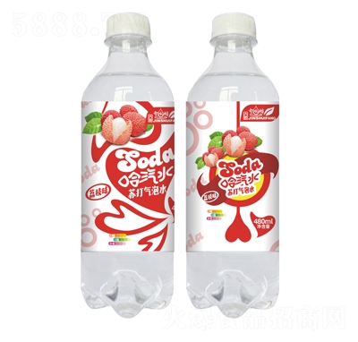 今水坊哈汽蘇打氣泡水荔枝味480ml