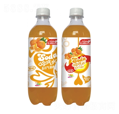 今水坊哈汽蘇打氣泡水橙味480ml